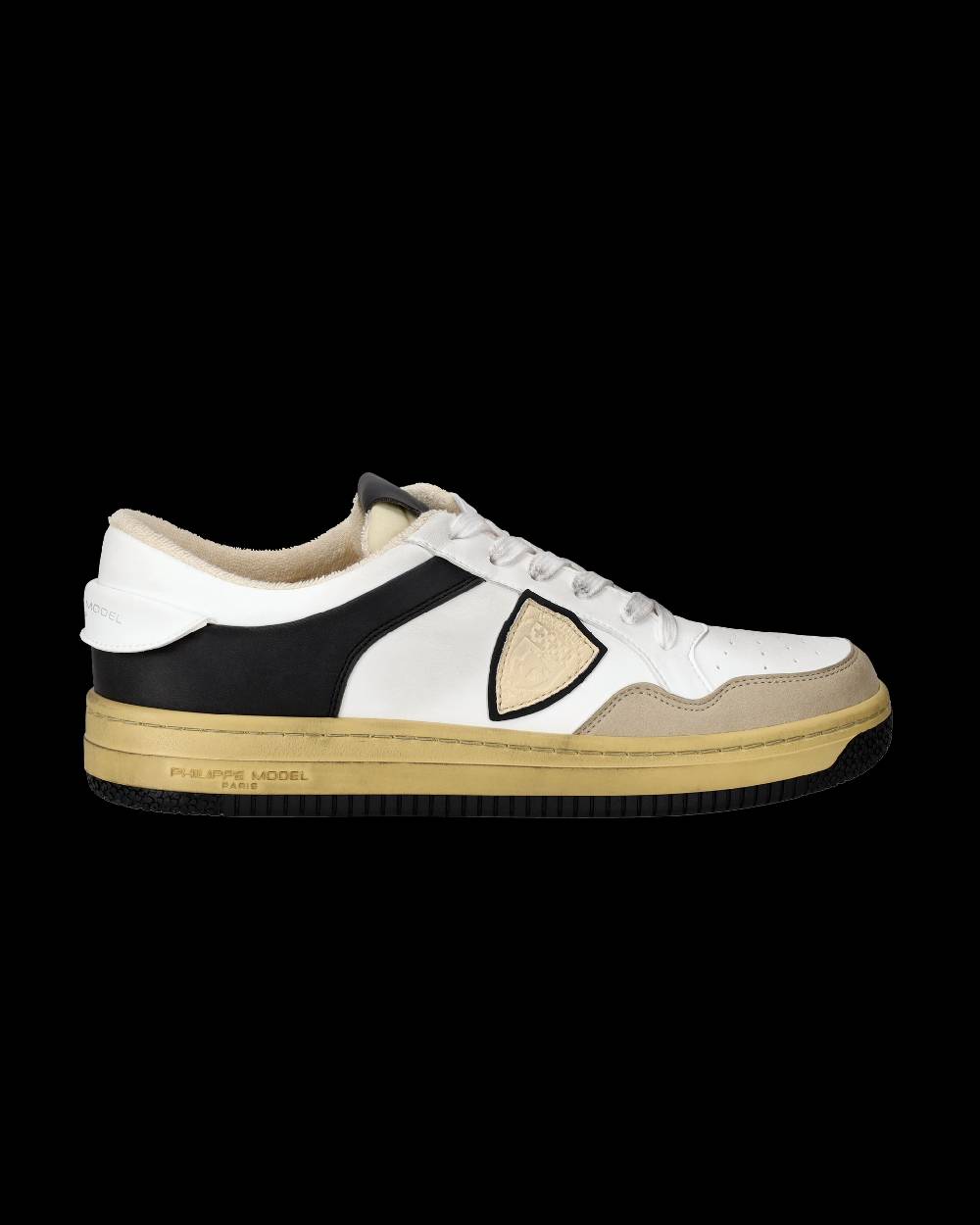 Philippe Model Sneakers Lyon Da Uomo Bianche E Nere In Pelle Riciclata