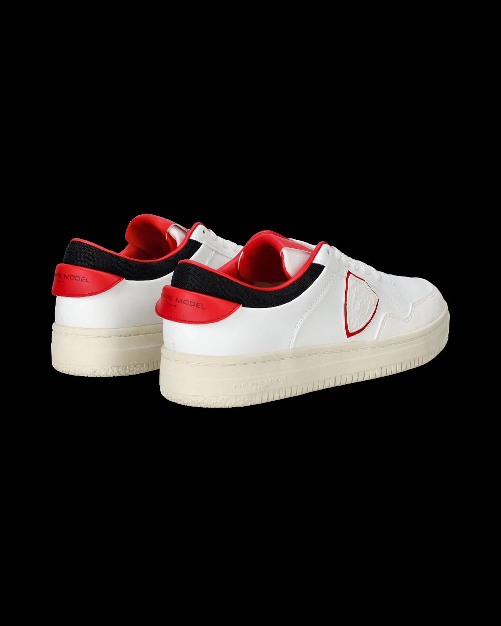 Philippe Model Sneakers Lyon Da Uomo Bianche E Rosse In Pelle Riciclata