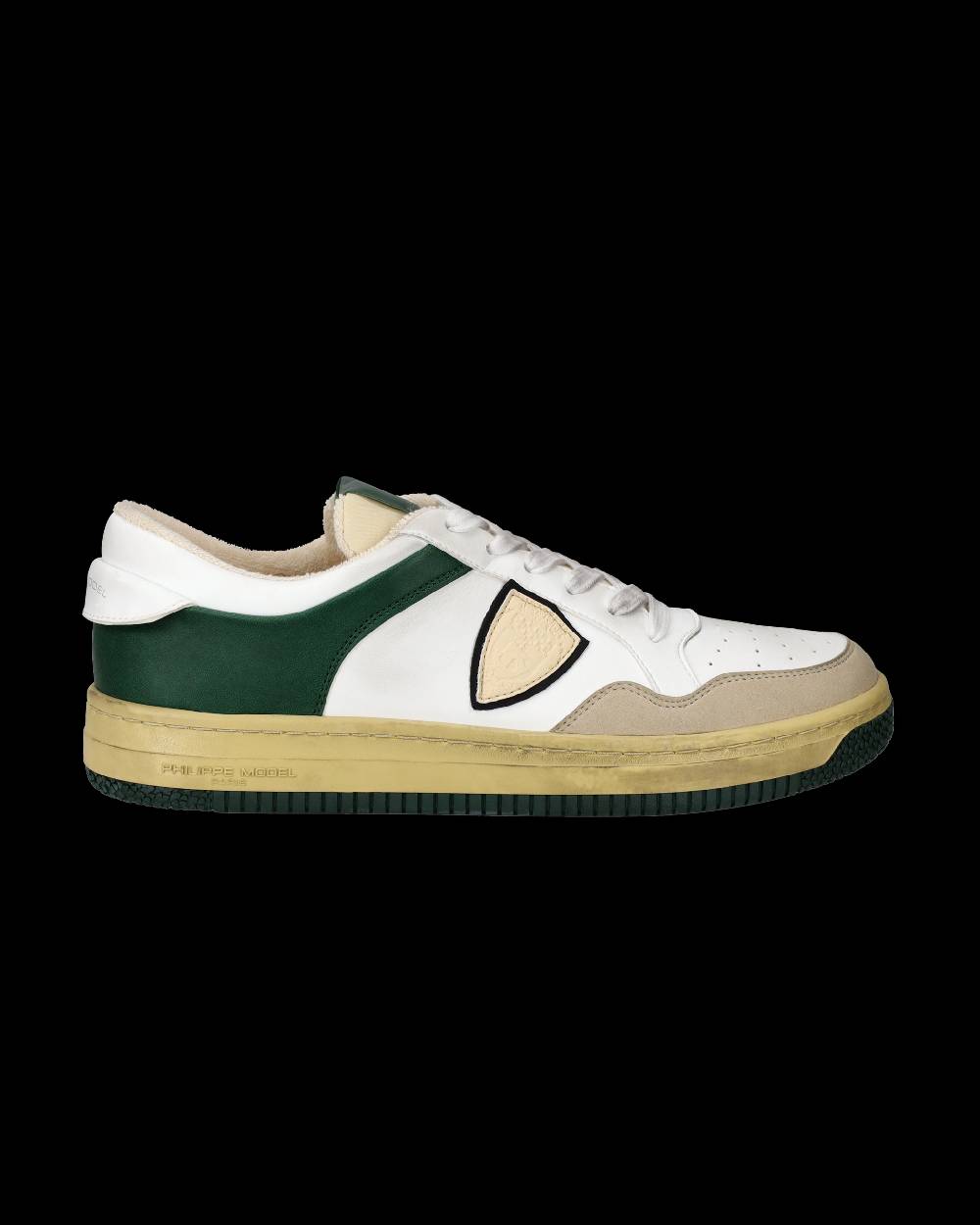 Philippe Model Sneakers Lyon Da Uomo Bianche E Verdi In Pelle Riciclata