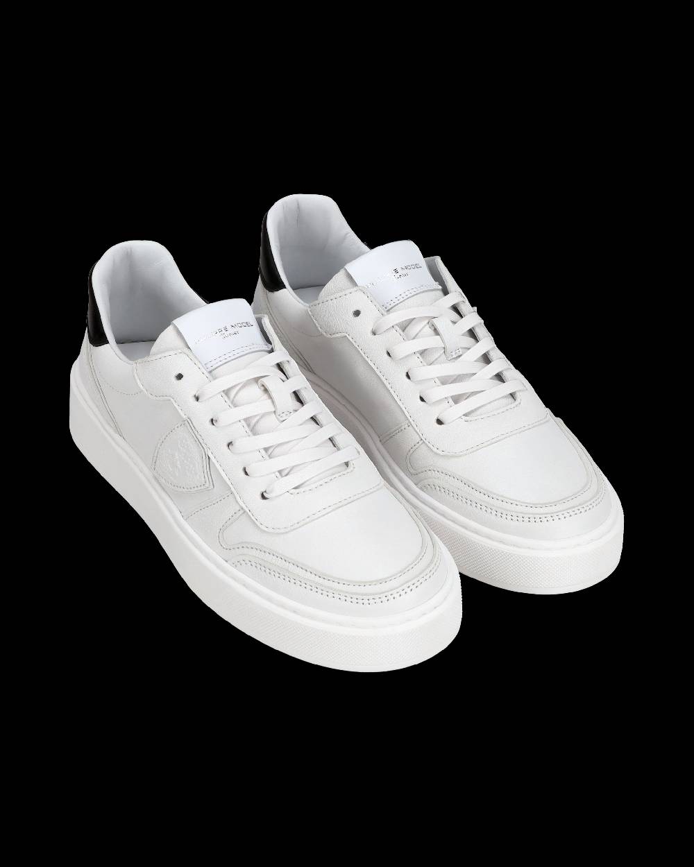 Philippe Model Sneakers Nice da Ragazzi in pelle, Bianco Nero