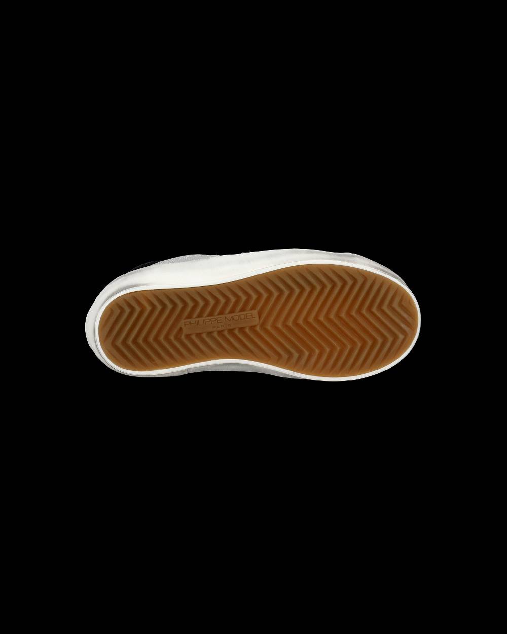 Philippe Model Sneakers Paris Da Bambini Argento In Pelle Metal