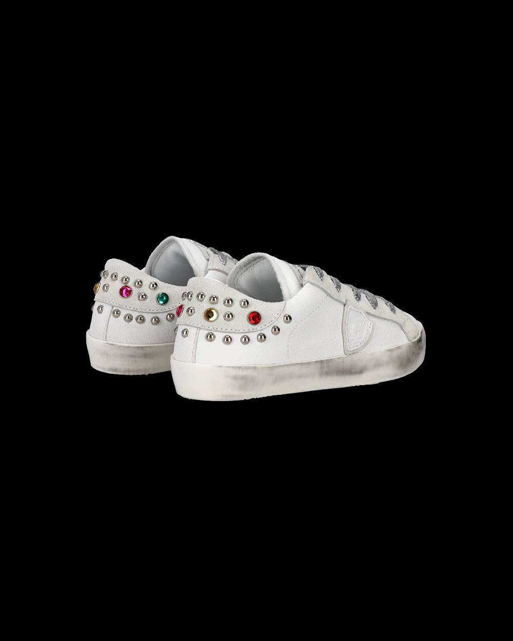 Philippe Model Sneakers Paris Da Bambini Bianche E Grigie In Pelle