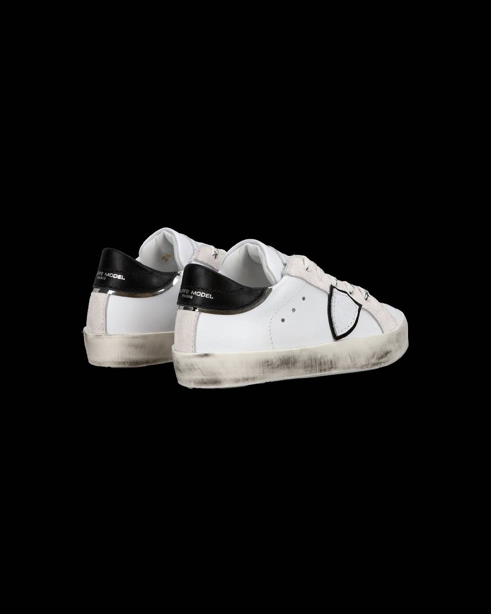 Philippe Model Sneakers Paris Da Bambini Bianche E Nere In Pelle