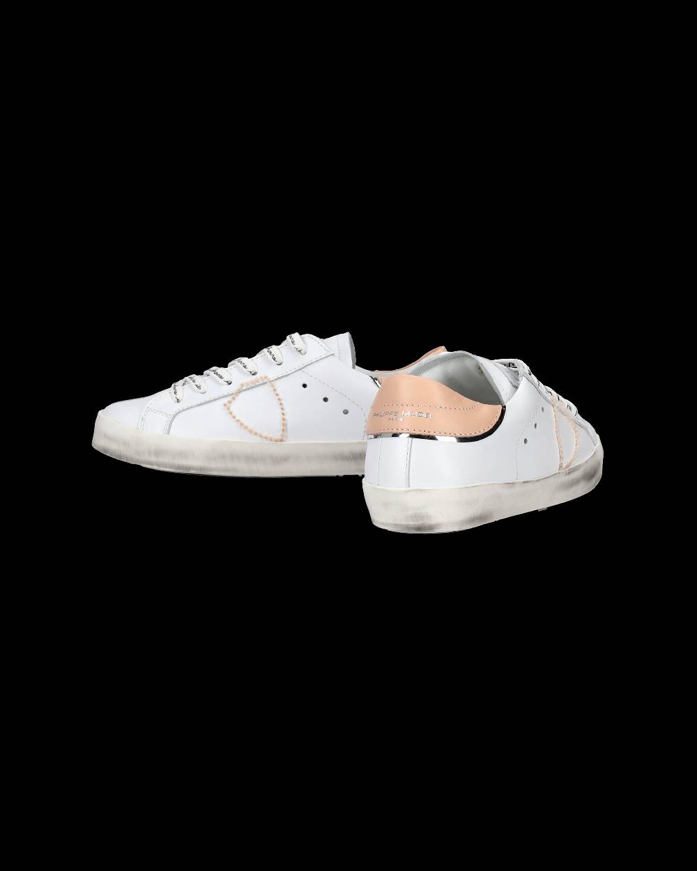 Philippe Model Sneakers Paris Da Bambini Nere E Argento In Pelle