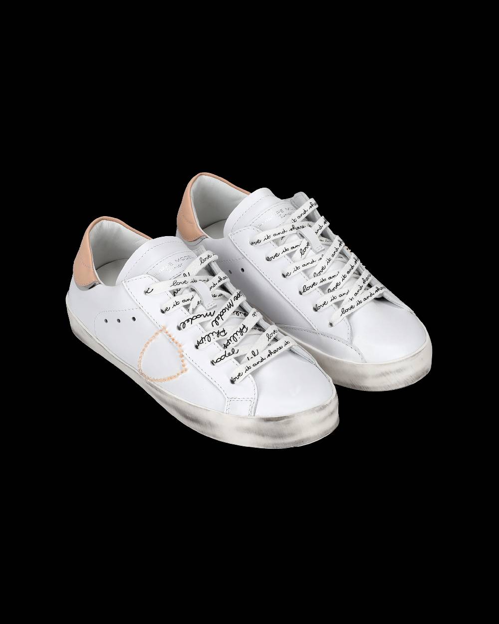 Philippe Model Sneakers Paris da Bambini Nere e Argento in Pelle