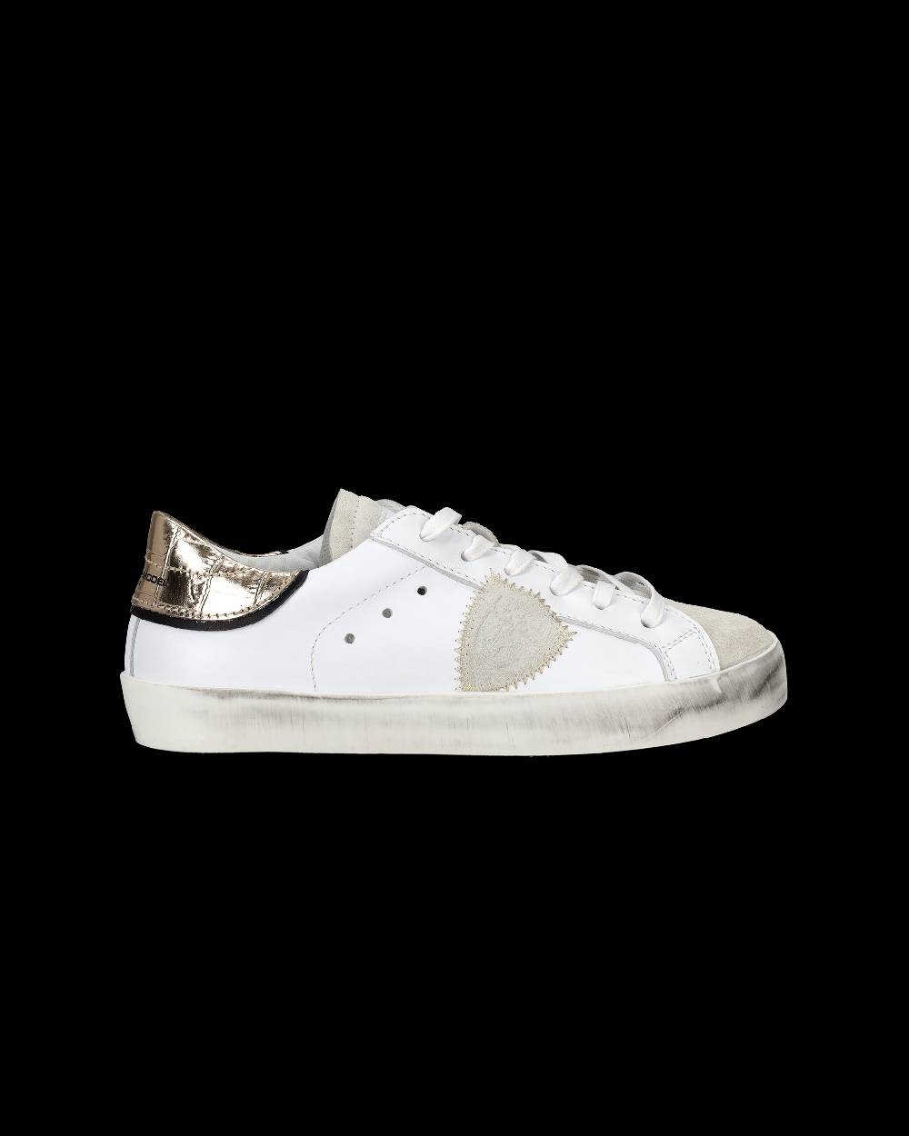 Philippe Model Sneakers Paris Da Bambini Oro In Pelle
