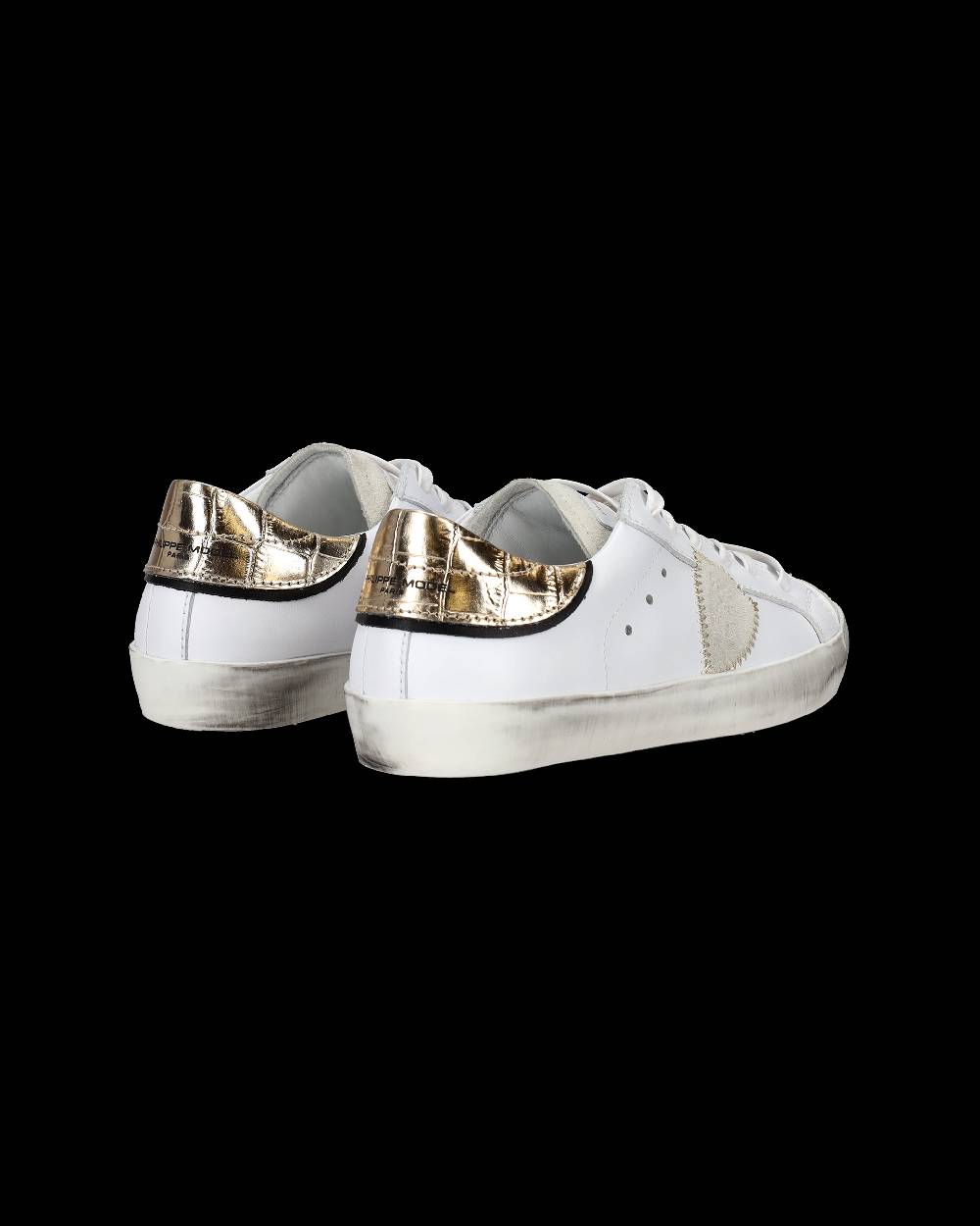 Philippe Model Sneakers Paris Da Bambini Oro In Pelle