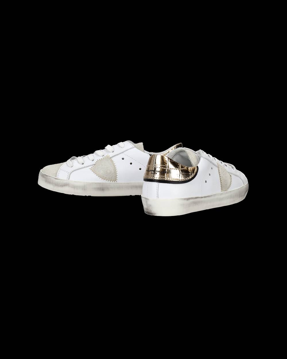 Philippe Model Sneakers Paris Da Bambini Oro In Pelle