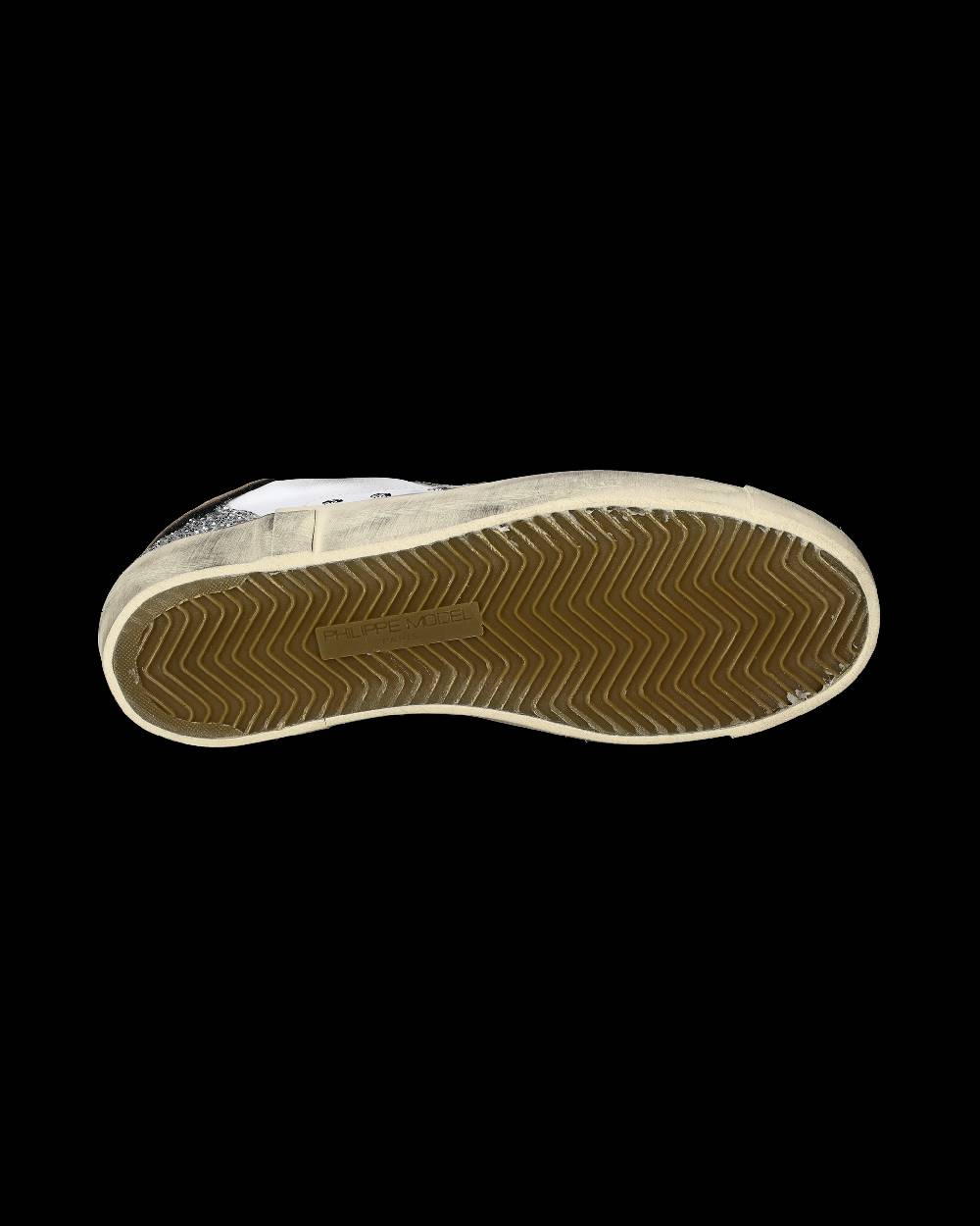 Philippe Model Sneakers Prsx Da Donna Bianche E Argento In Pelle