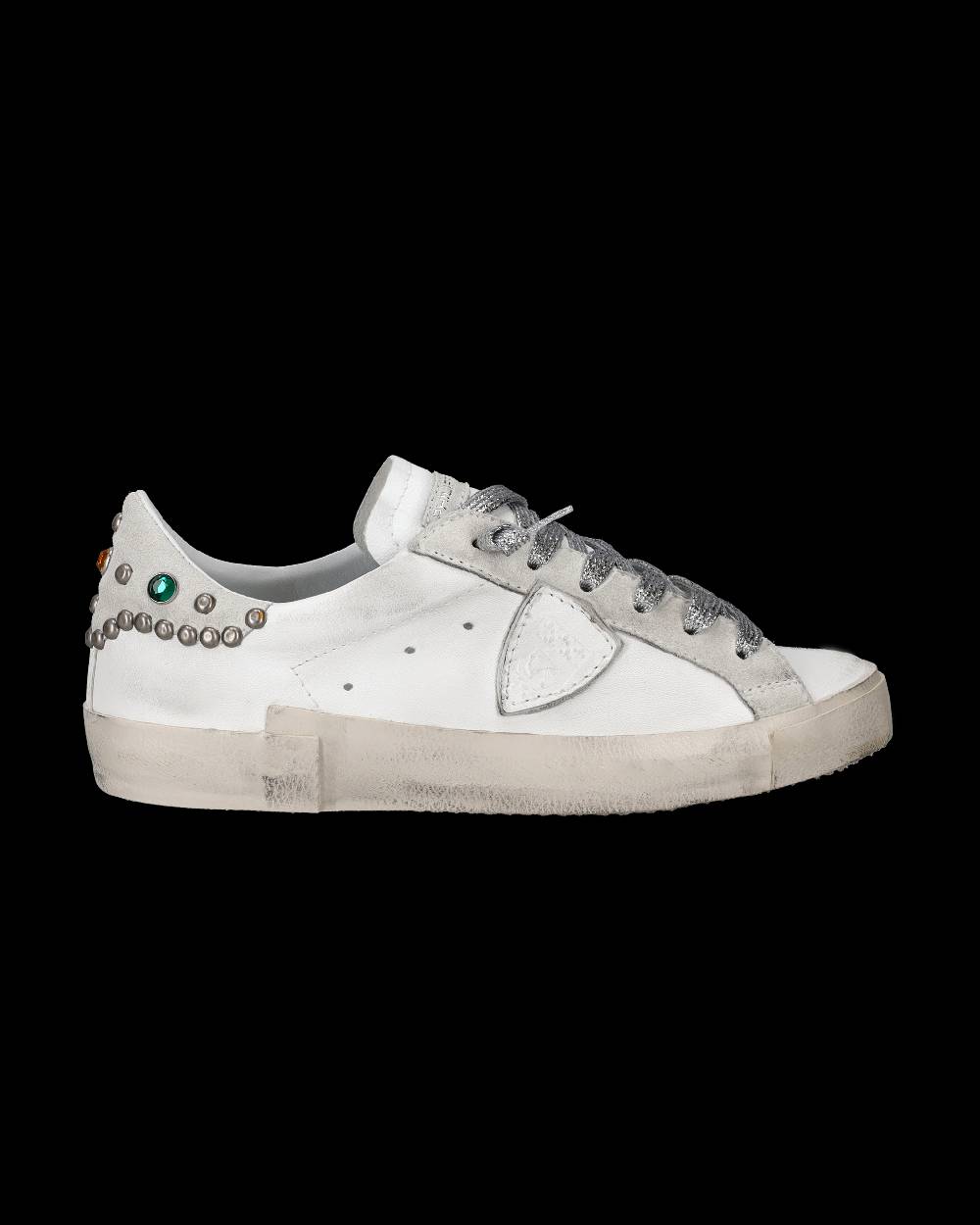 Philippe Model Sneakers Prsx Da Donna Bianche E Grigie In Pelle
