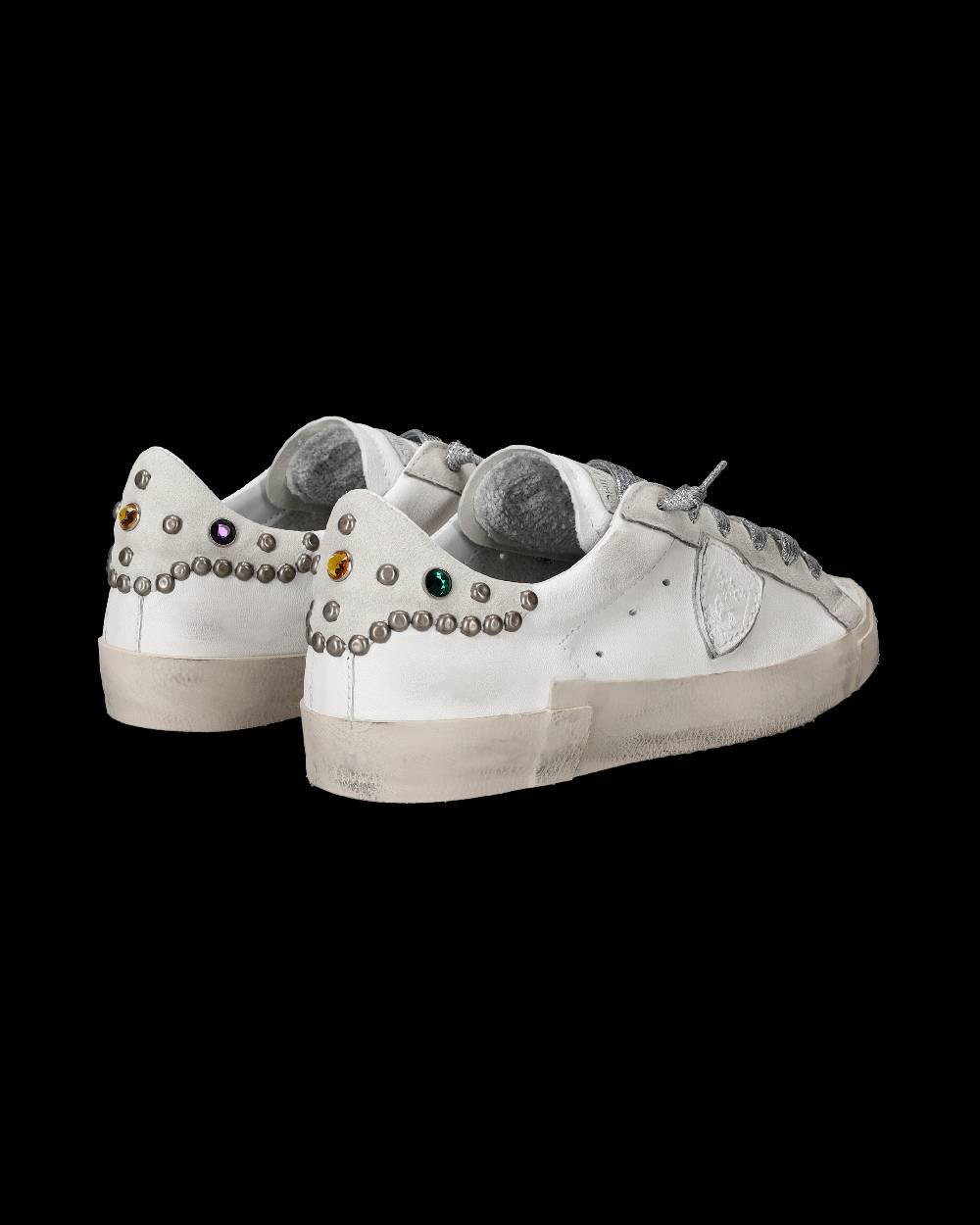 Philippe Model Sneakers Prsx Da Donna Bianche E Grigie In Pelle