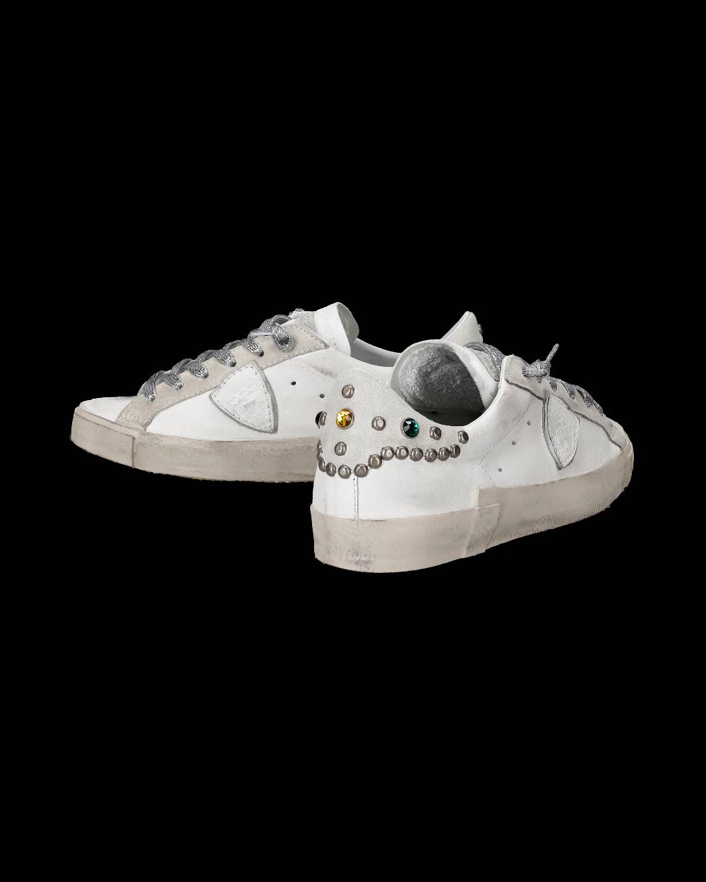 Philippe Model Sneakers Prsx Da Donna Bianche E Grigie In Pelle