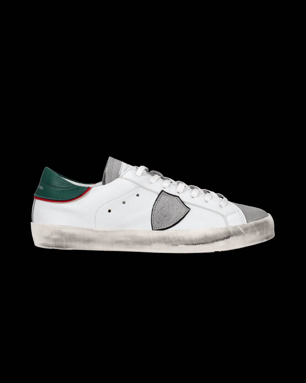 Philippe Model Sneakers Prsx Da Ragazzi Bianche E Verdi In Pelle