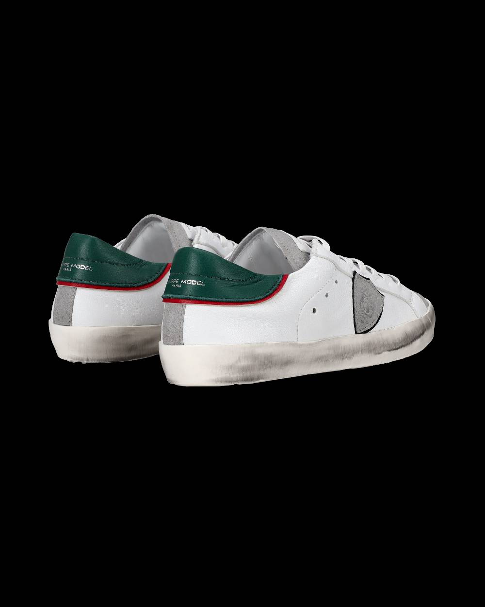 Philippe Model Sneakers Prsx Da Ragazzi Bianche E Verdi In Pelle