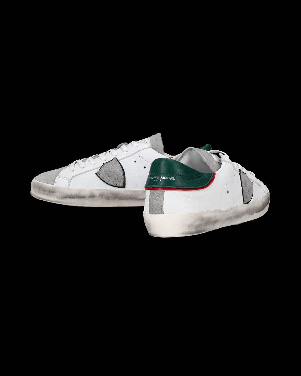 Philippe Model Sneakers Prsx Da Ragazzi Bianche E Verdi In Pelle