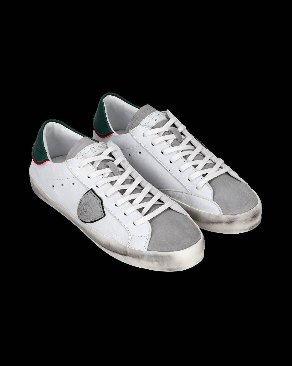 Philippe Model Sneakers Prsx da Ragazzi Bianche e Verdi in Pelle
