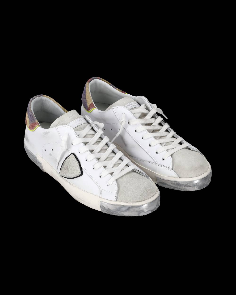 Philippe Model Sneakers Prsx da Uomo Bianche e Bordeaux in Pelle