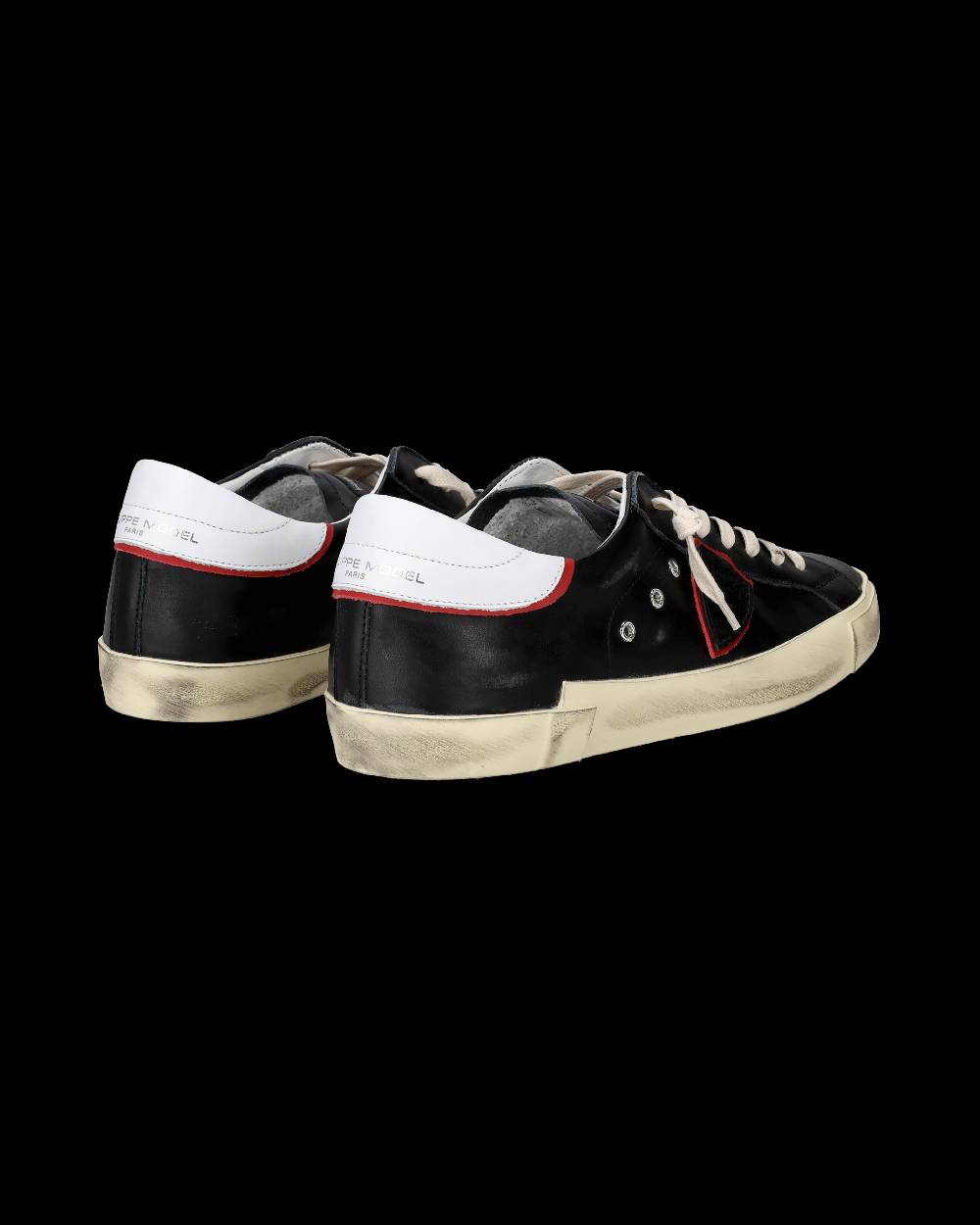 Philippe Model Sneakers Prsx Da Uomo Nere E Rosse In Pelle