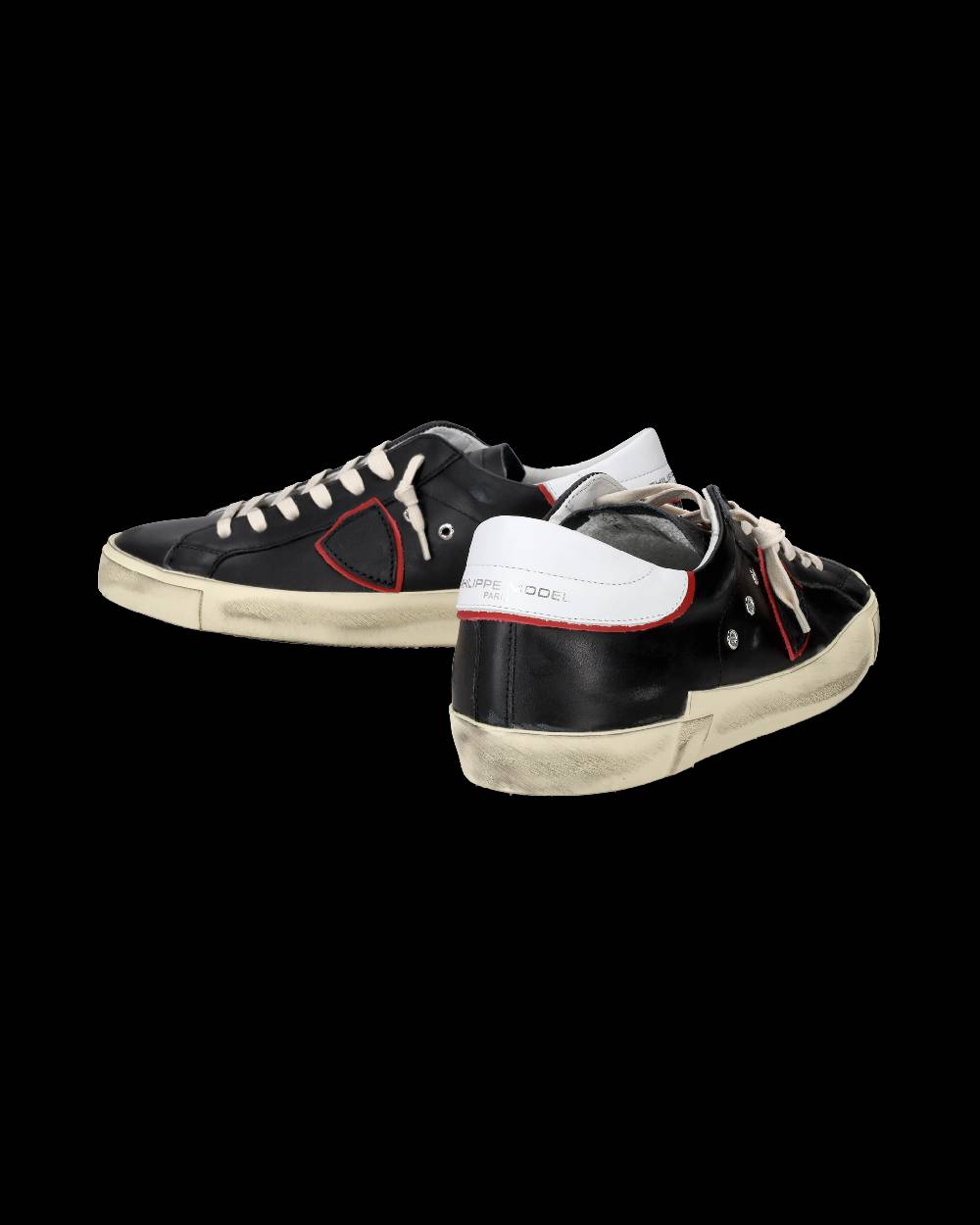 Philippe Model Sneakers Prsx Da Uomo Nere E Rosse In Pelle