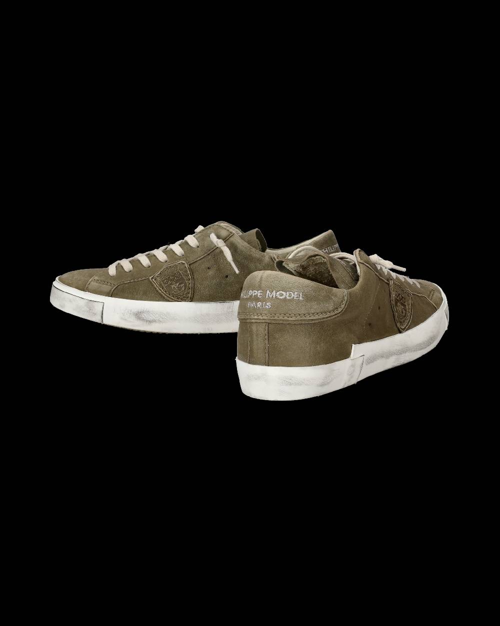 Philippe Model Sneakers Prsx Da Uomo Verde In Pelle Morbida