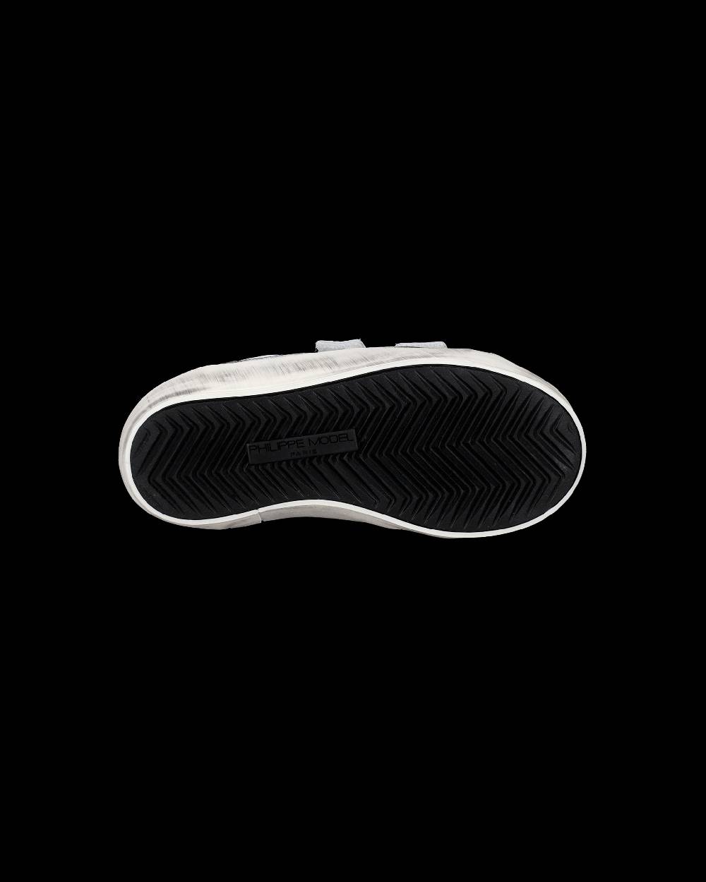 Philippe Model Sneakers Prsx Sportif Da Bambini Bianche E Argento In Pelle