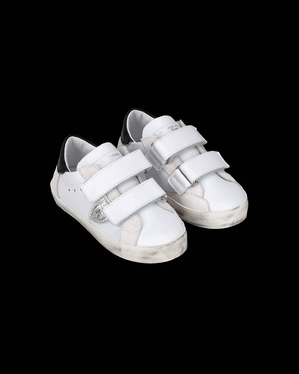 Philippe Model Sneakers Prsx Sportif da Bambini Bianche e Argento in Pelle