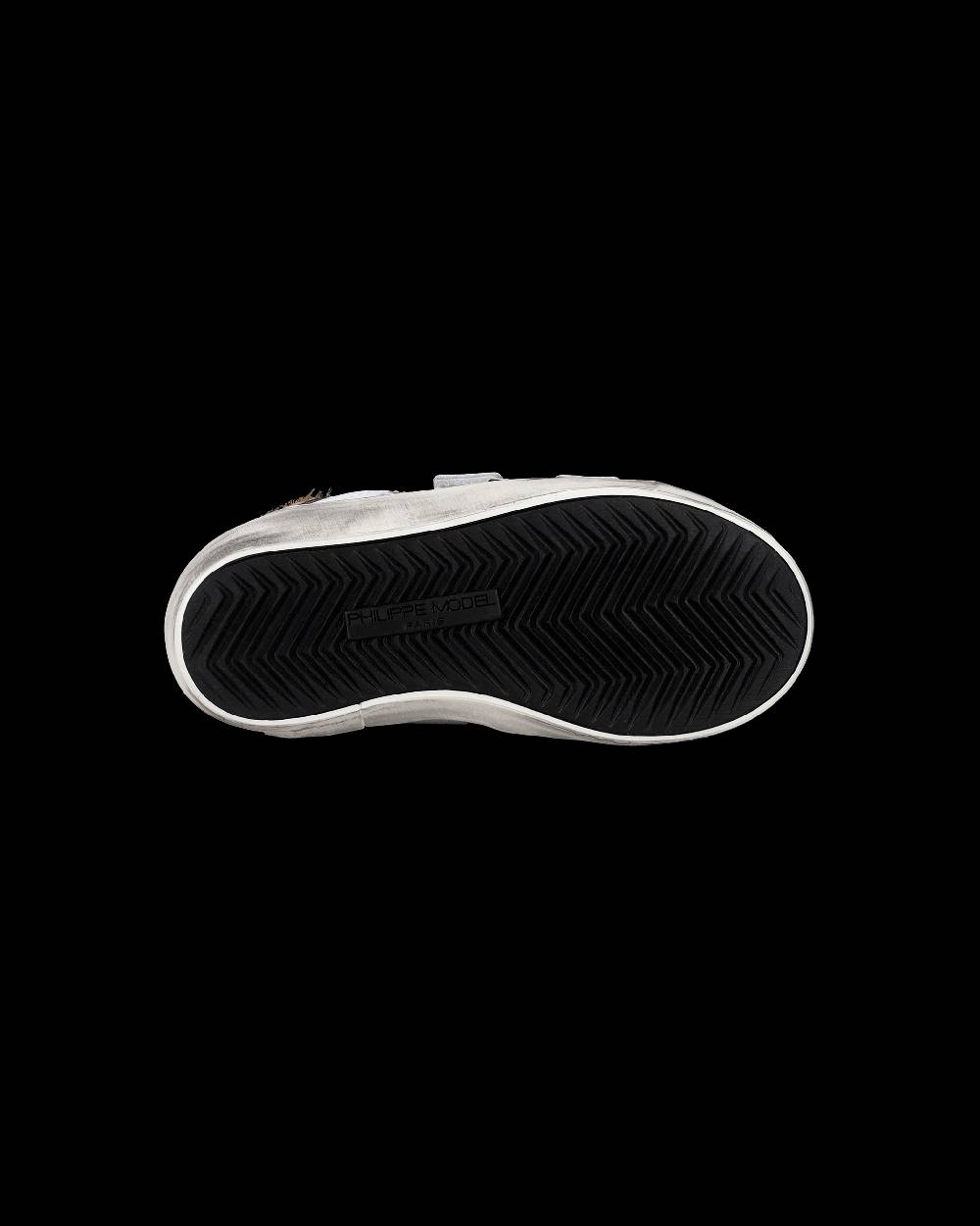 Philippe Model Sneakers Prsx Sportif Da Bambini Bianche E Oro In Pelle