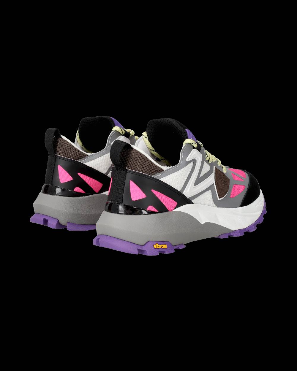 Philippe Model Sneakers Rocx Da Donna Fucsia E Bianche In Tessuto Tecnico