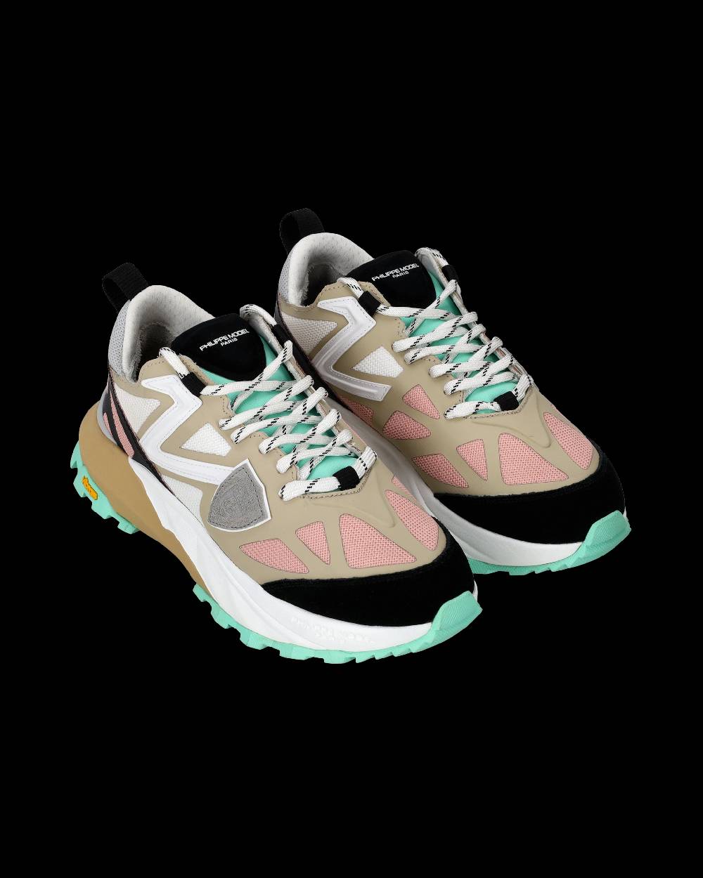 Philippe Model Sneakers Rocx da Donna Rosa in Tessuto Tecnico