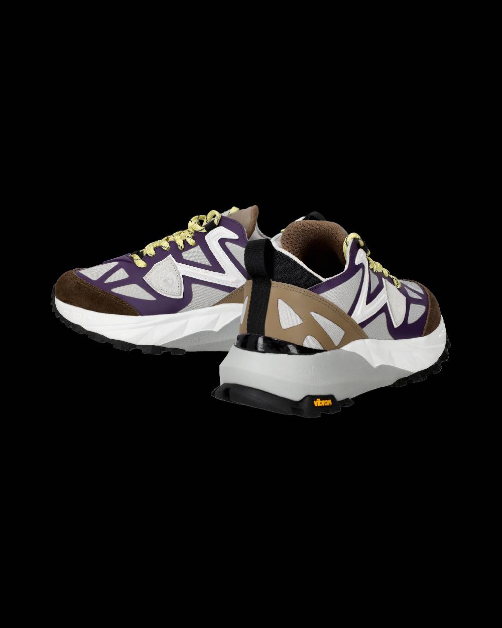 Philippe Model Sneakers Rocx Da Donna Viola E Grigie In Tessuto Tecnico