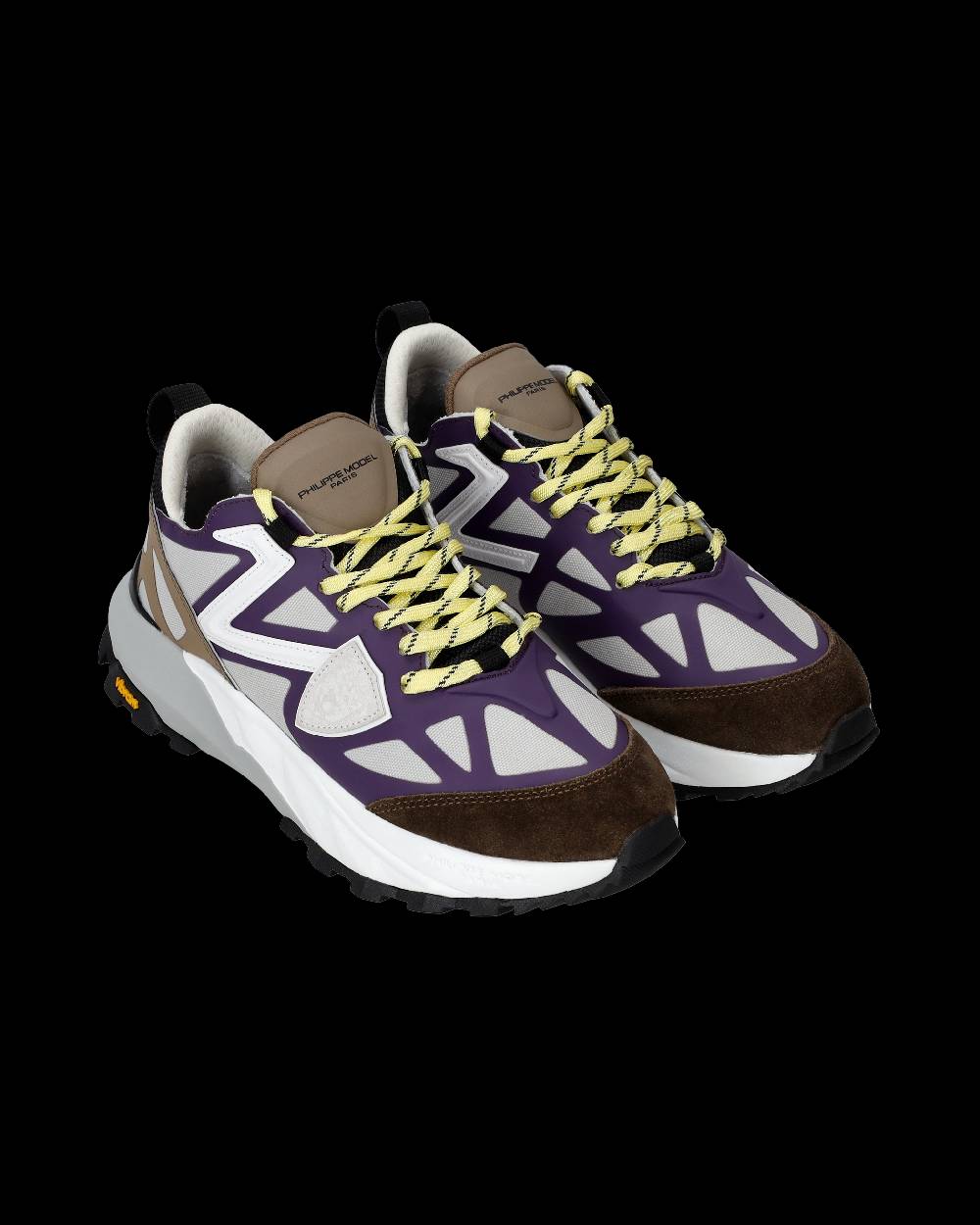 Philippe Model Sneakers Rocx da Donna Viola e Grigie in Tessuto Tecnico