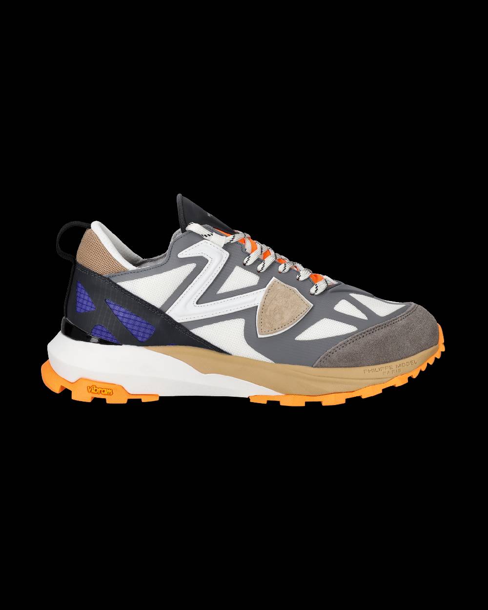 Philippe Model Sneakers Rocx Da Uomo Grigie E Arancioni In Tessuto Tecnico