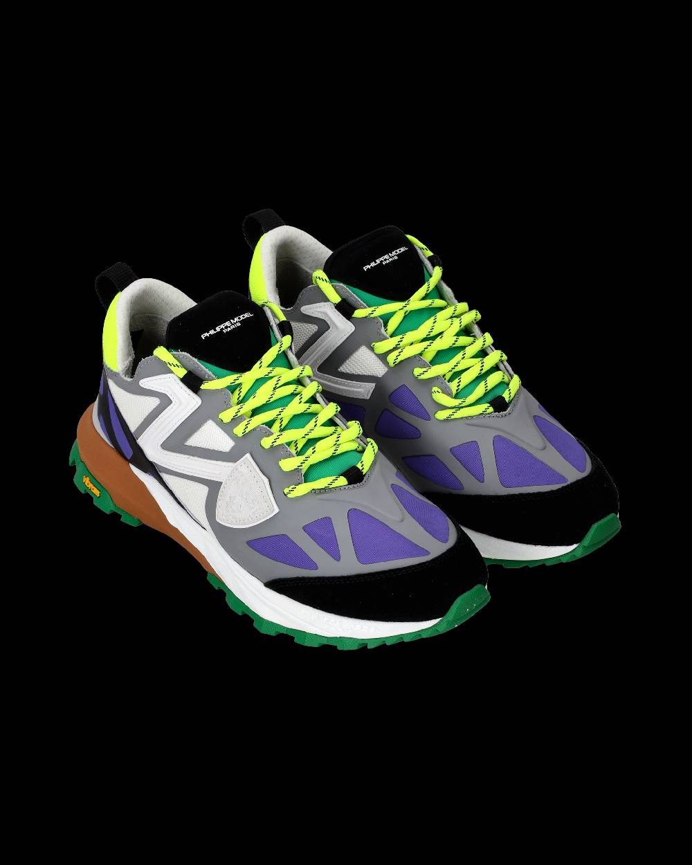 Philippe Model Sneakers Rocx da Uomo Grigie e Bianche in Tessuto Tecnico