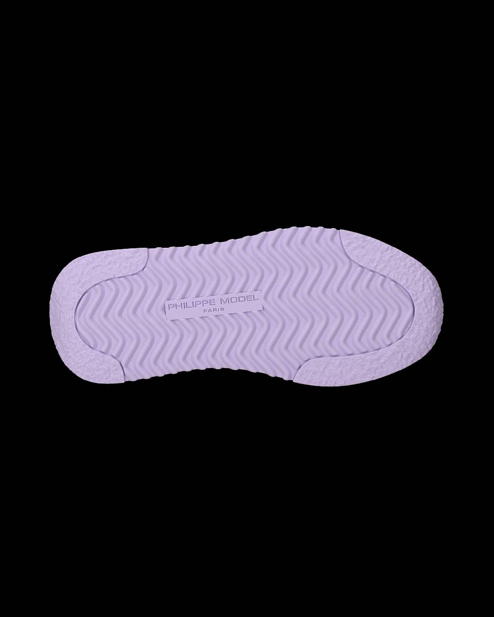 Philippe Model Sneakers Tropez 2.1 Da Donna Bianche E Viola In Tessuto Tecnico