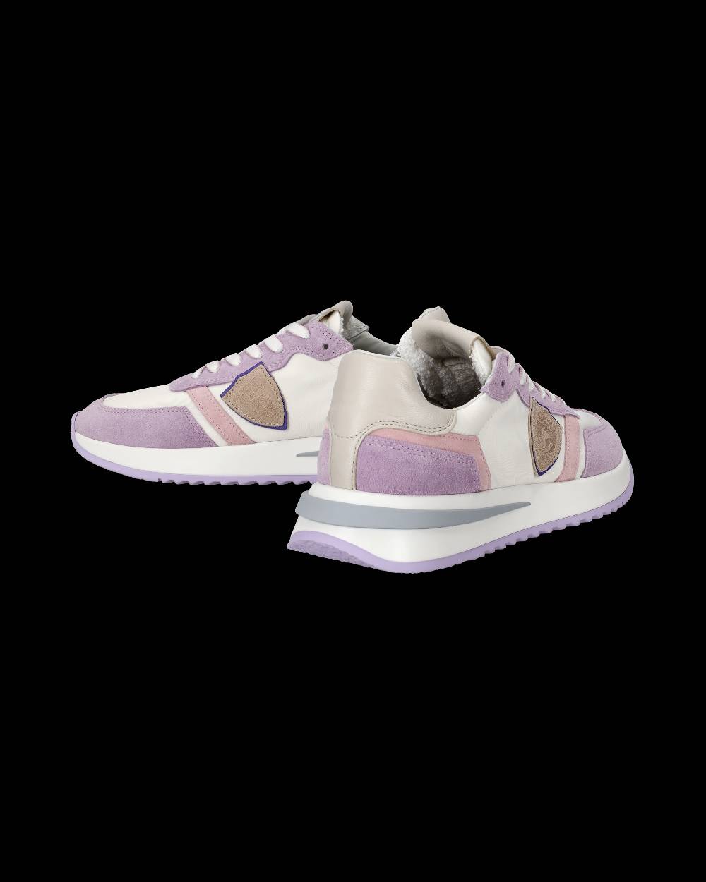 Philippe Model Sneakers Tropez 2.1 Da Donna Bianche E Viola In Tessuto Tecnico