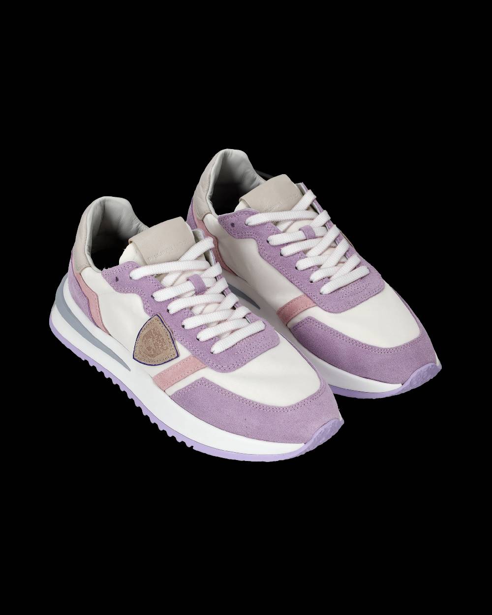 Philippe Model Sneakers Tropez 2.1 da Donna Bianche e Viola in Tessuto Tecnico
