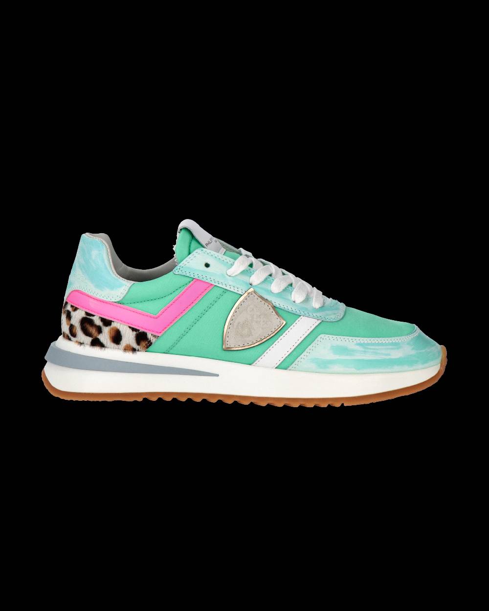 Philippe Model Sneakers Tropez 2.1 Da Donna Verde Acqua In Tessuto Tecnico
