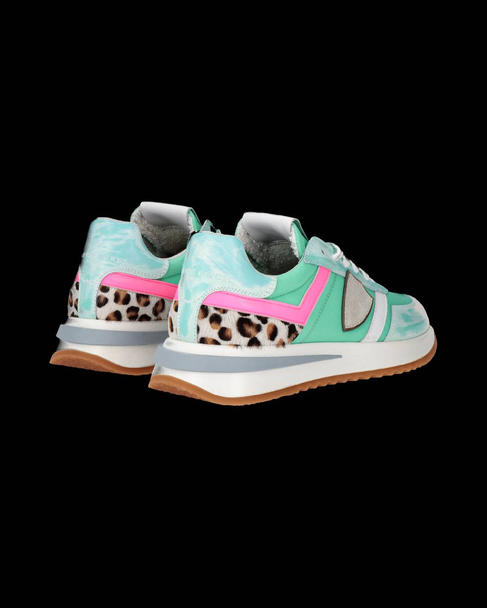 Philippe Model Sneakers Tropez 2.1 Da Donna Verde Acqua In Tessuto Tecnico