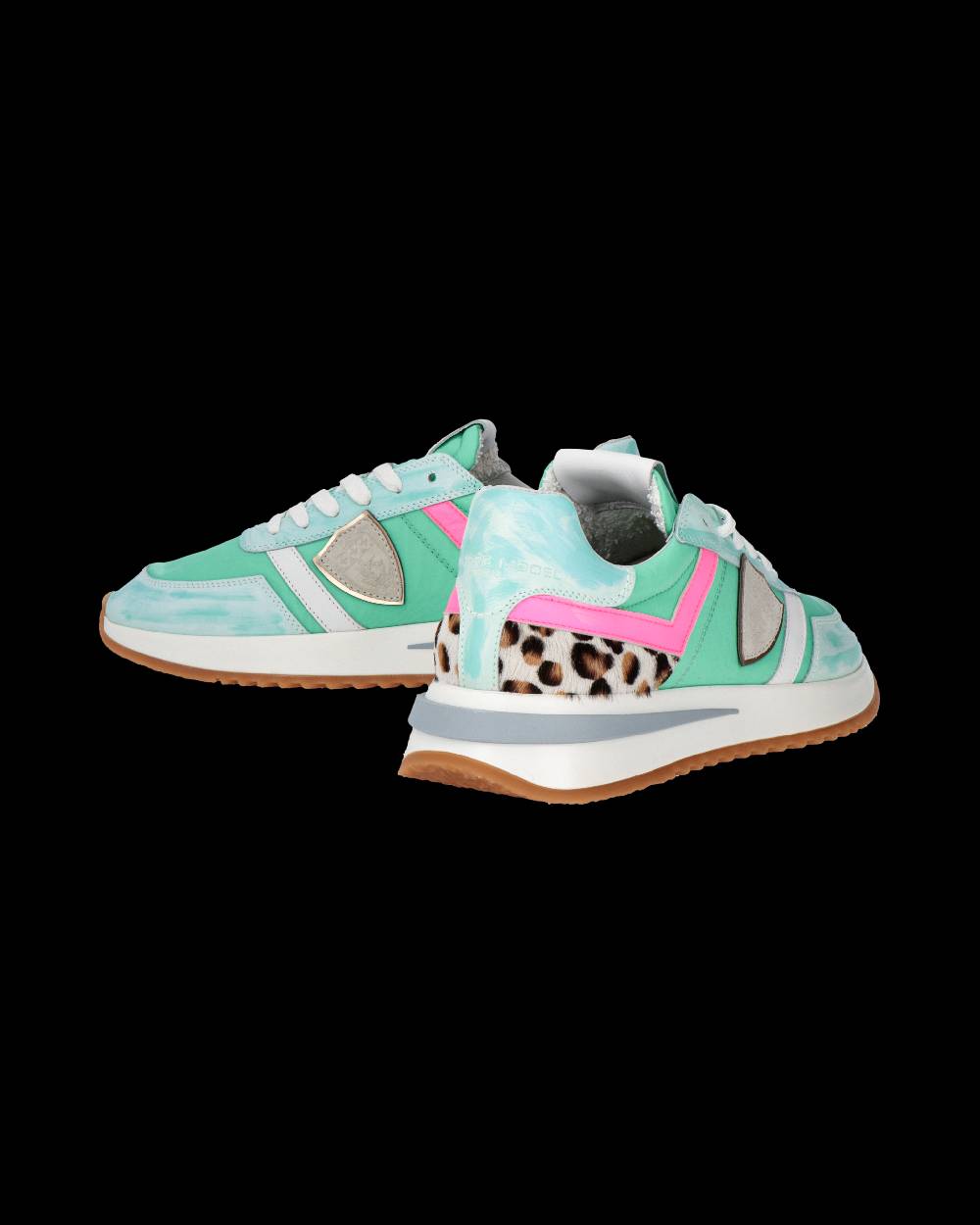 Philippe Model Sneakers Tropez 2.1 Da Donna Verde Acqua In Tessuto Tecnico