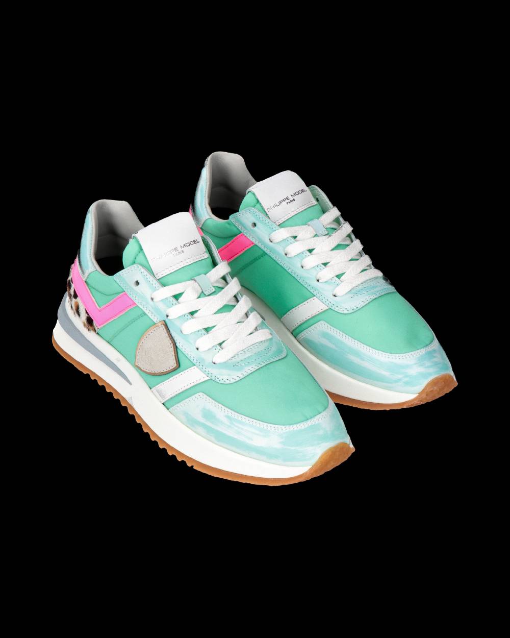 Philippe Model Sneakers Tropez 2.1 da Donna Verde acqua in Tessuto Tecnico