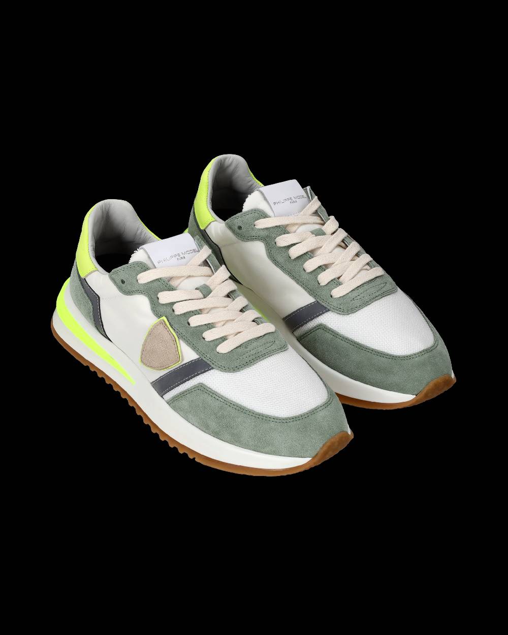 Philippe Model Sneakers Tropez 2.1 da Uomo Bianche e Gialle in Tessuto Tecnico
