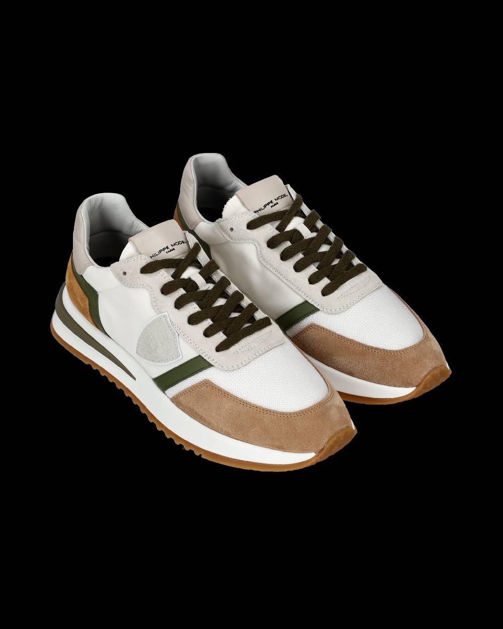 Philippe Model Sneakers Tropez 2.1 da Uomo Bianche e Verdi in Tessuto Tecnico