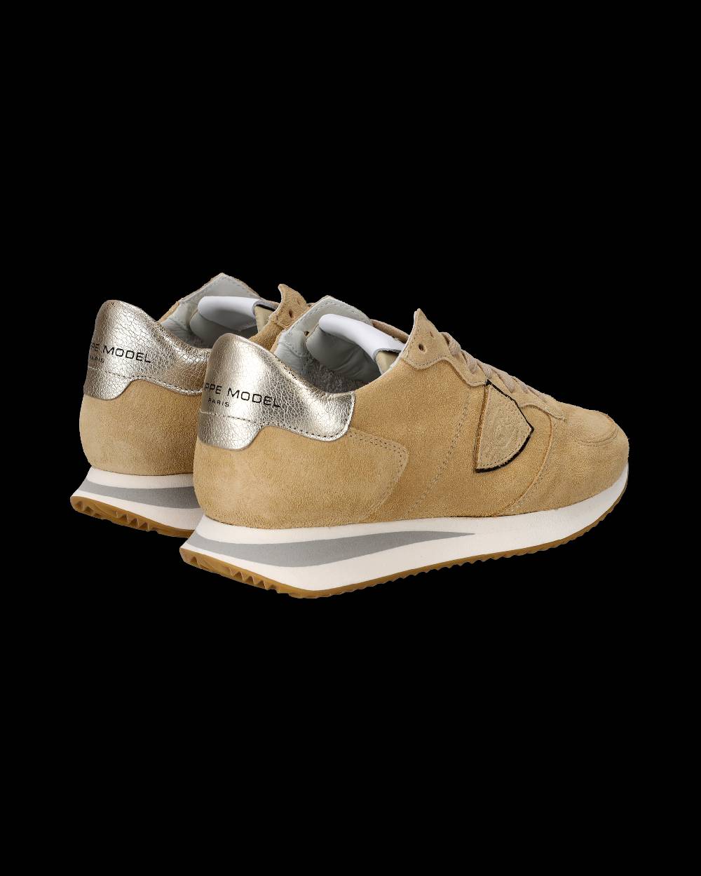 Philippe Model Sneakers Trpx Da Donna Beige In Pelle Scamosciata