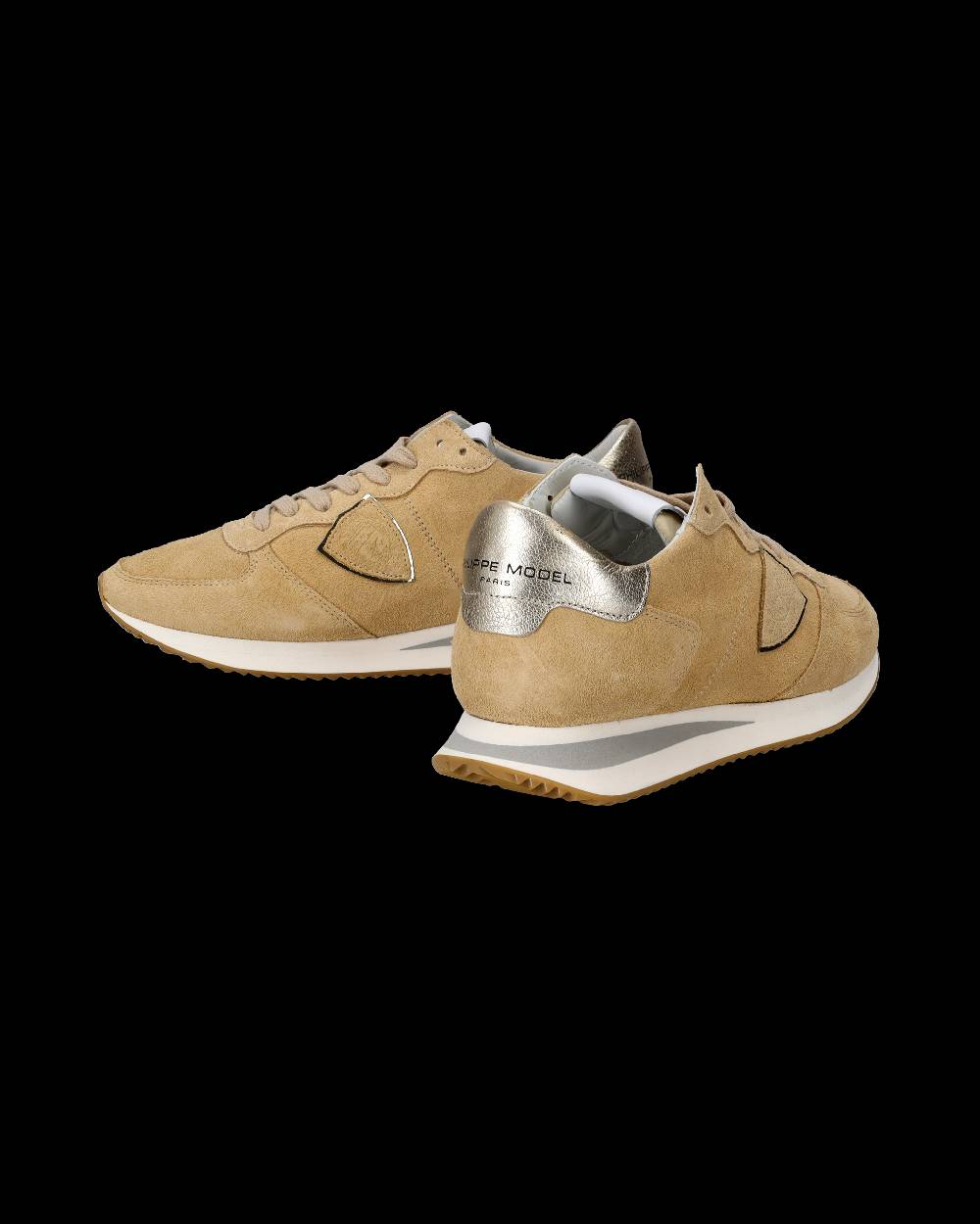 Philippe Model Sneakers Trpx Da Donna Beige In Pelle Scamosciata