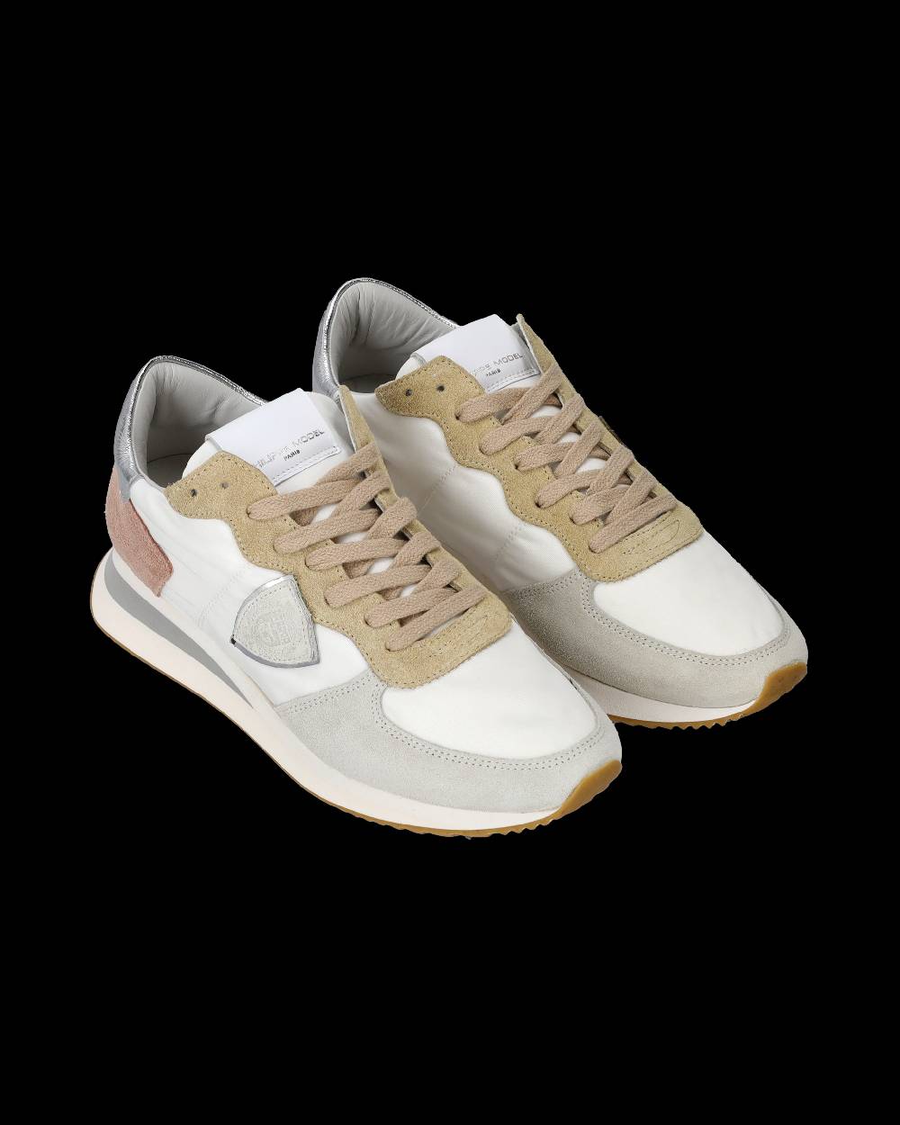 Philippe Model Sneakers Trpx da Donna Bianche e Rosa in Tessuto Tecnico