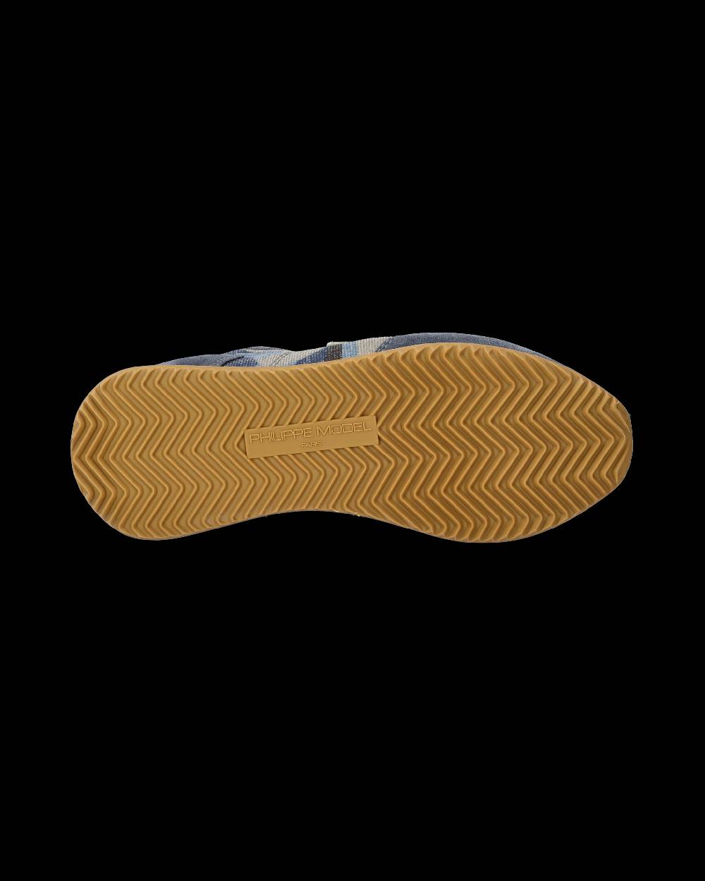 Philippe Model Sneakers Trpx Da Donna Blu E Gialle In Tessuto Tecnico