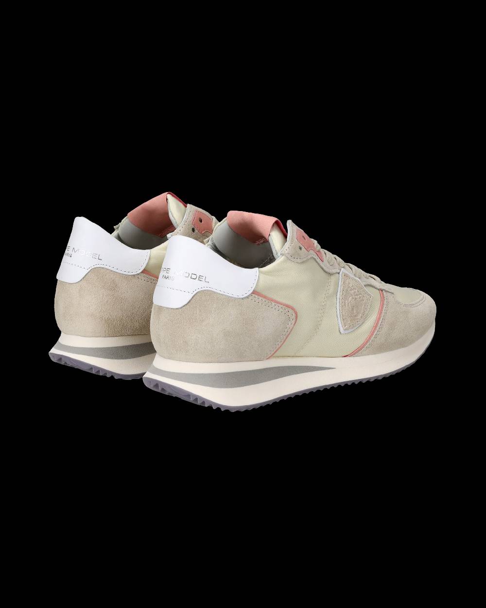Philippe Model Sneakers Trpx Da Donna Rosa Latte In Tessuto Tecnico