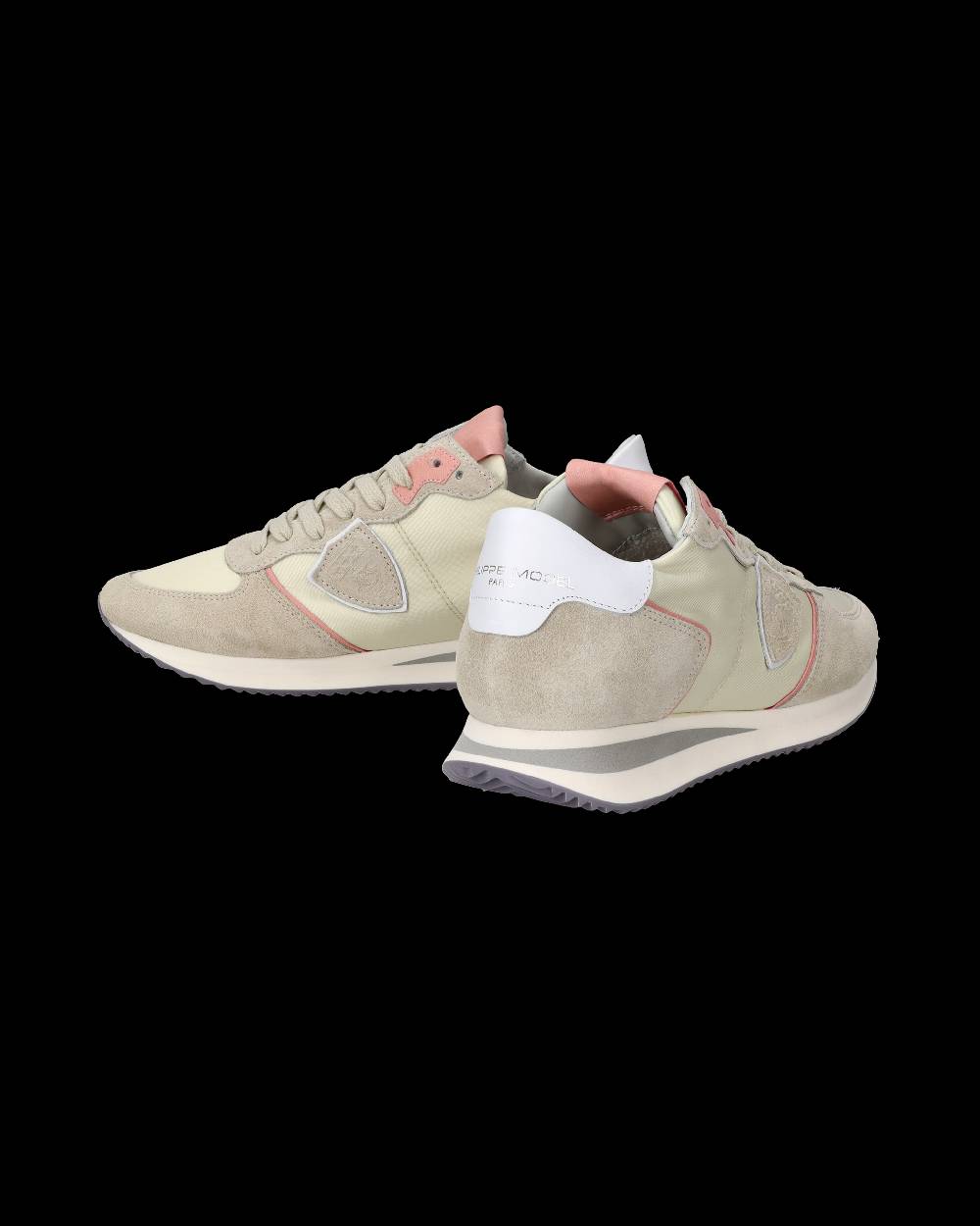 Philippe Model Sneakers Trpx Da Donna Rosa Latte In Tessuto Tecnico