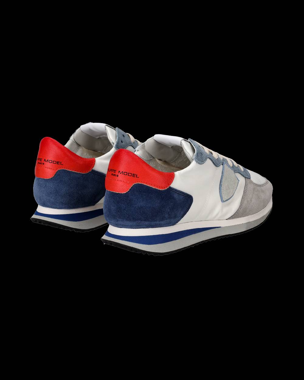 Philippe Model Sneakers Trpx Da Uomo Bianche E Denim In Tessuto Tecnico