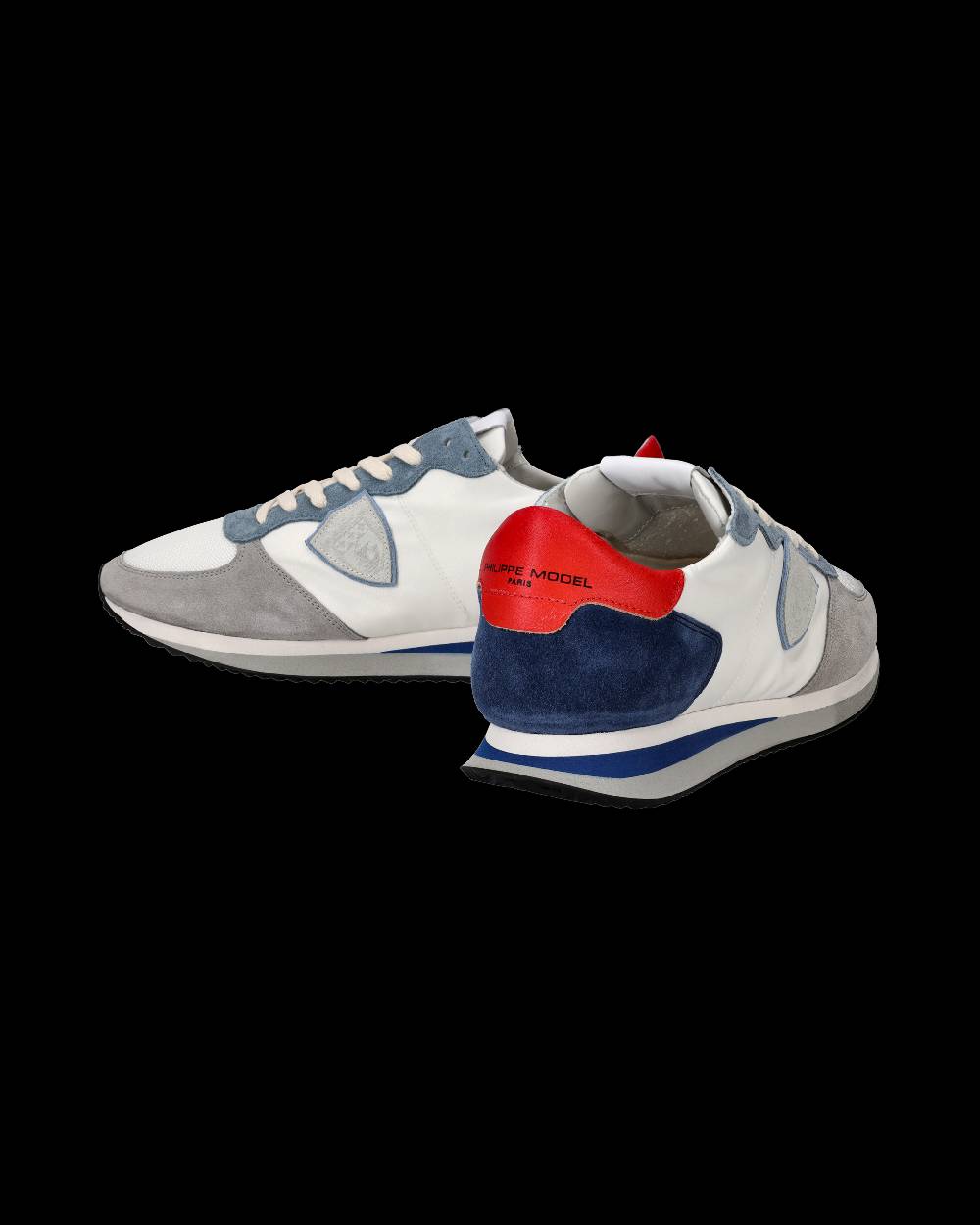 Philippe Model Sneakers Trpx Da Uomo Bianche E Denim In Tessuto Tecnico
